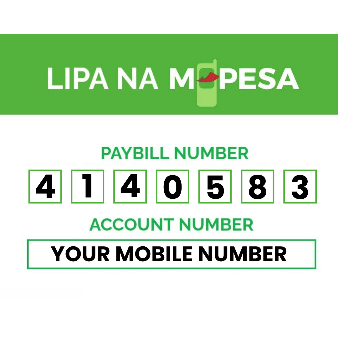 Pay via M-Pesa Paybill