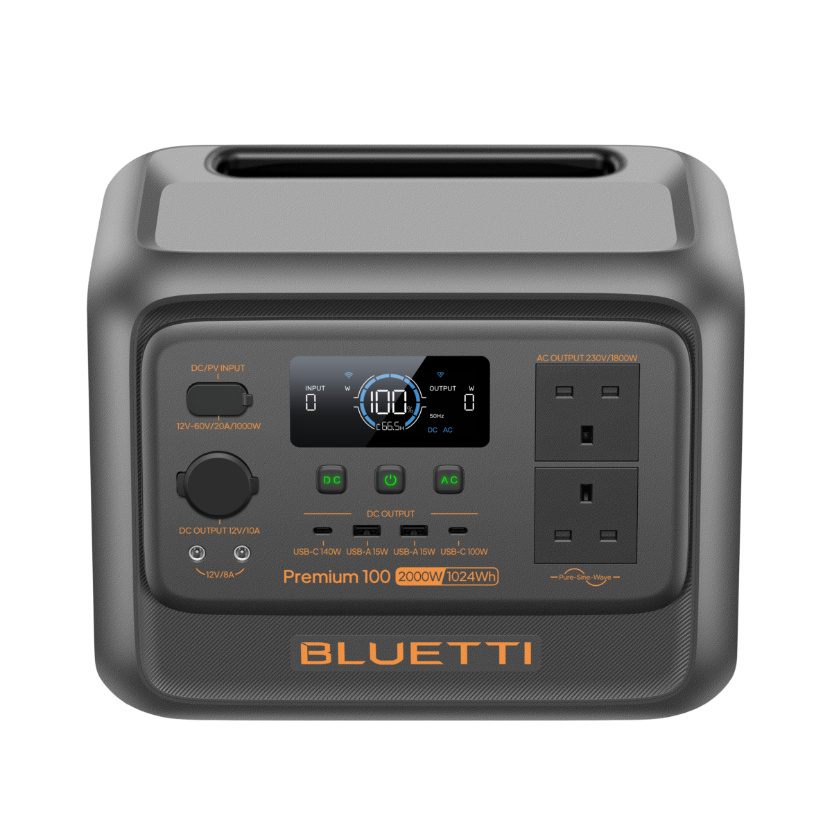 BLUETTI Premium 100 V2 Portable Power Station – 2000W 1024Wh High-Performance Backup Power 4