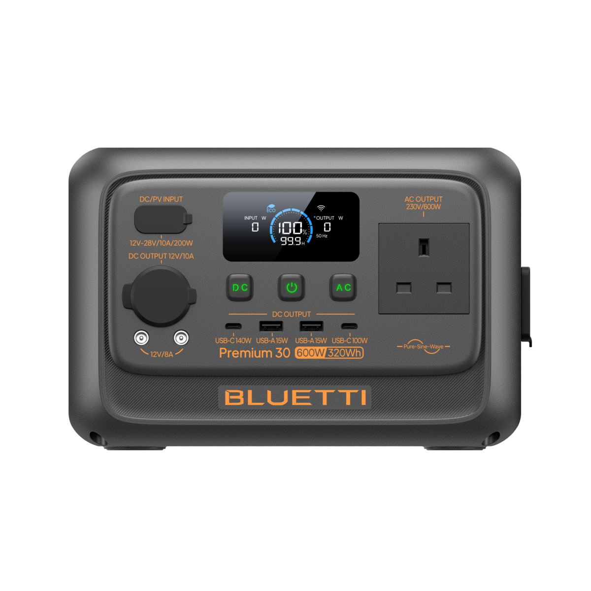 BLUETTI Premium 30 V2 Portable Power Station – 320Wh 600W Compact Power